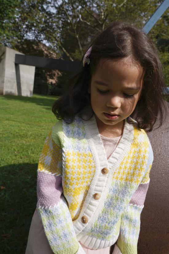  [키즈] gigiknitwear.com 풀오버 Gi Gi 니트웨어 패치워크 가디건 미니 - OTHER BRANDS