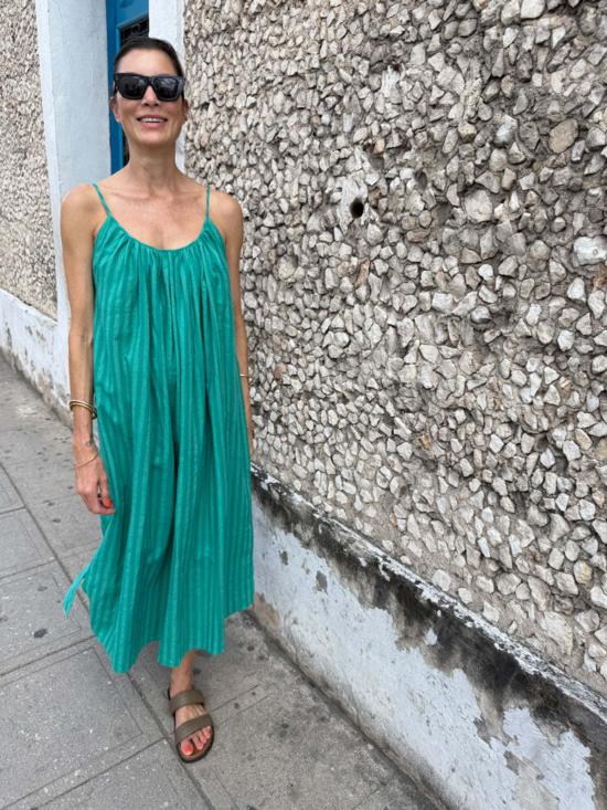  투 롱 원피스 숄더 타이 드레스 - TWO