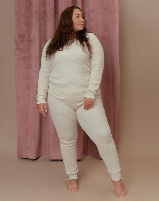  Noble 스트레이트 팬츠 노블 성인용 유기농 와플 바텀 팬츠 (오트밀) - OTHER BRANDS