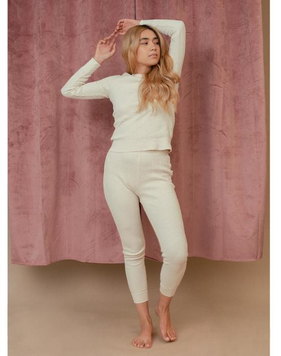  Noble 스트레이트 팬츠 노블 성인용 유기농 와플 바텀 팬츠 (오트밀) - OTHER BRANDS