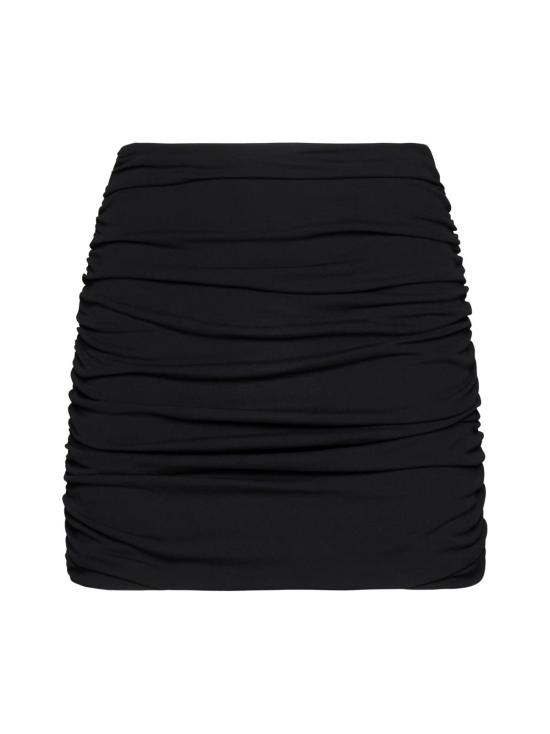  토리버치 미디 스커트 드레이프  블랙