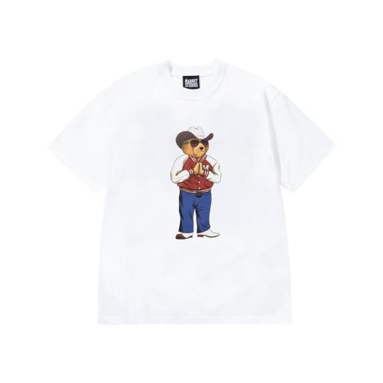  마켓 반팔 티셔츠 히 호 베어 티 - MARKET