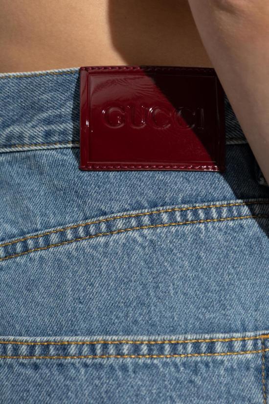  구찌 데님 팬츠 하이웨이스트 청바지 블루 - GUCCI