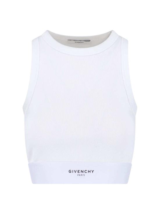  지방시 민소매 티셔츠 로고 탱크탑 화이트