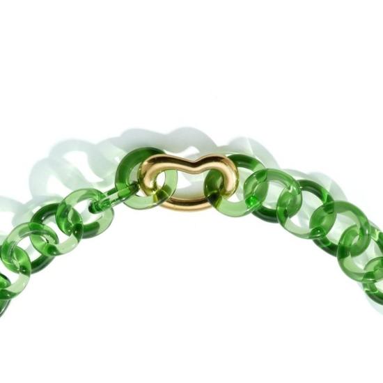  제인 다렌스부르그 목걸이/팬던트 제인 다렌스버그 스몰 그린 서클 브라스 & 빈/하트 - JANE DARENSBOURG