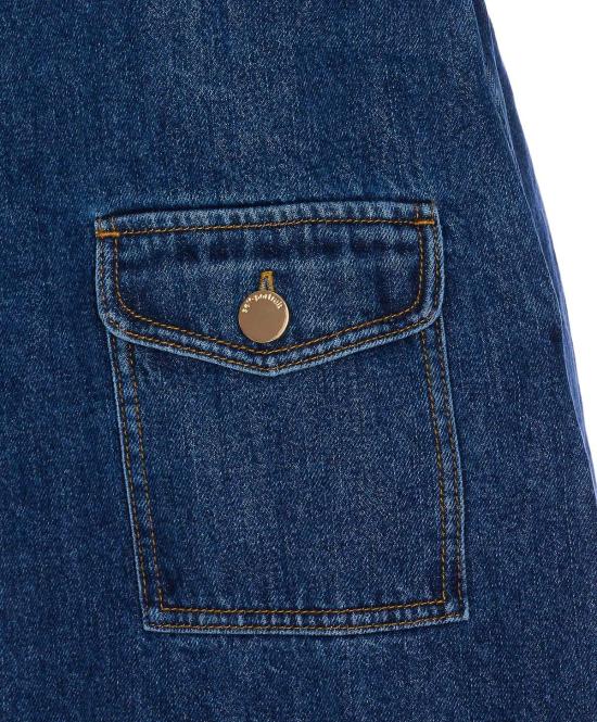  셀프 포트레이트 숏 원피스 데님 민소매 미니 드레스 블루 - SELF PORTRAIT