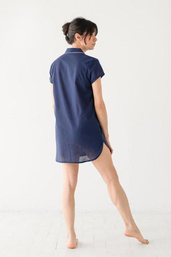  Salua Lingerie 라운지 웨어 살루아 란제리 숄 칼라 보이프렌드 셔츠