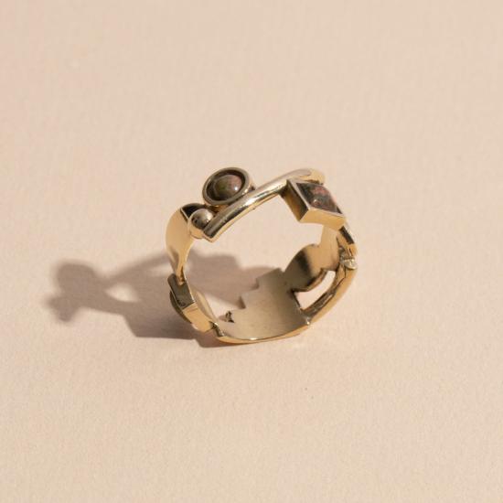  린지 루이스 주얼리 반지 린지 루이스 셰이프 링 브라스