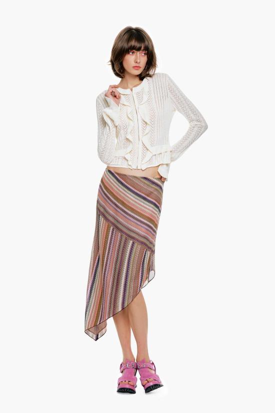  안나 수이 가디건 빅토리아풍 포인트엘 니트 - ANNA SUI