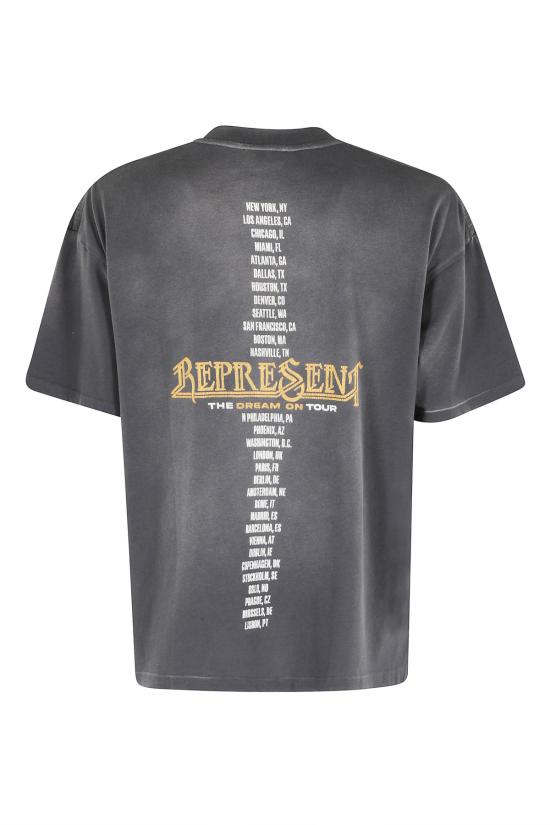  리프레젠트 탑 Represent Golden Tour 티셔츠 (회색) - REPRESENT
