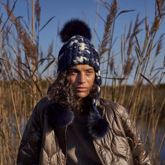  미샤램퍼트 모자 미샤 램퍼트 스타리 나이트 트리플 트러블 + 네이비 XL 폼스 - MISCHA LAMPERT