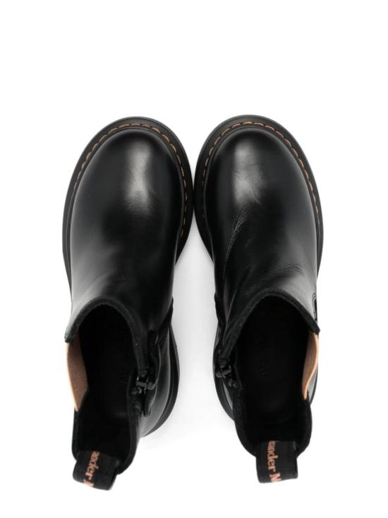  [키즈] 알렉산더 맥퀸 부츠 키즈 앵클 부츠 (측면 대비되는 색상의 엘라스틱 밴드 포함) 블랙 - ALEXANDER MCQUEEN