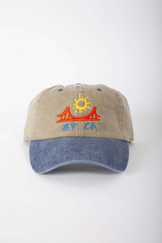  그래블 앤 골드 모자 그래블 & 골드 SF 캘리포니아 캡 투톤