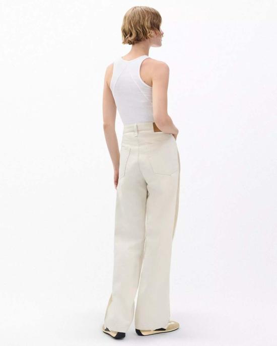  랙앤본 데님 팬츠 Rag&Bone Logan Spliced Wide Leg Jeans 투톤 컬러 - RAG & BONE