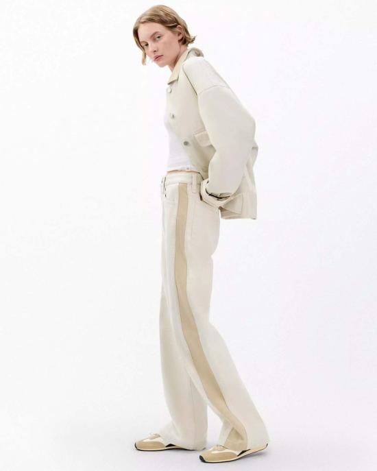  랙앤본 데님 팬츠 Rag&Bone Logan Spliced Wide Leg Jeans 투톤 컬러