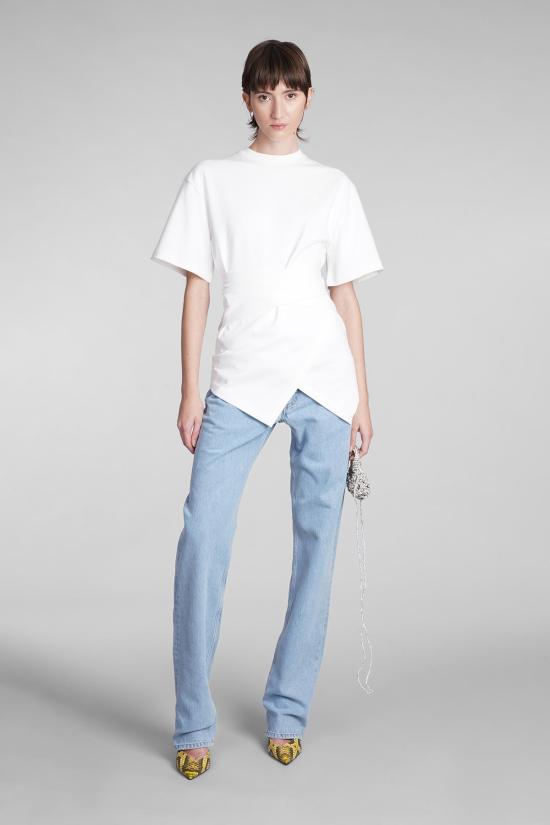  디 아티코 데님 팬츠 아티코 보이프렌드 진 라이트 블루 - THE ATTICO