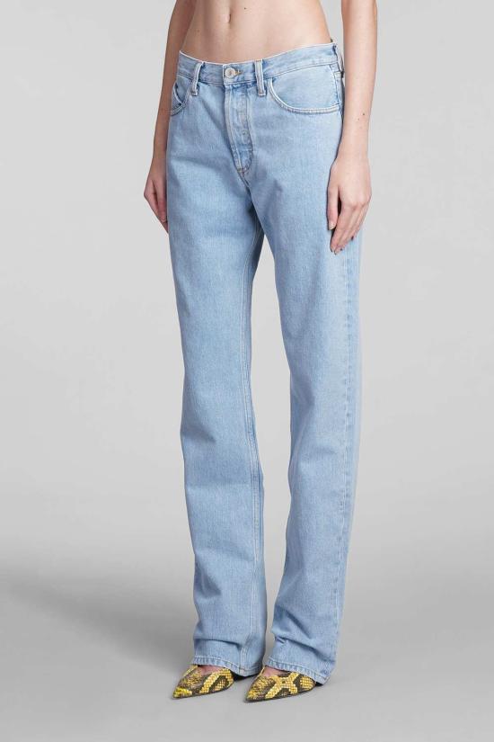  디 아티코 데님 팬츠 아티코 보이프렌드 진 라이트 블루 - THE ATTICO