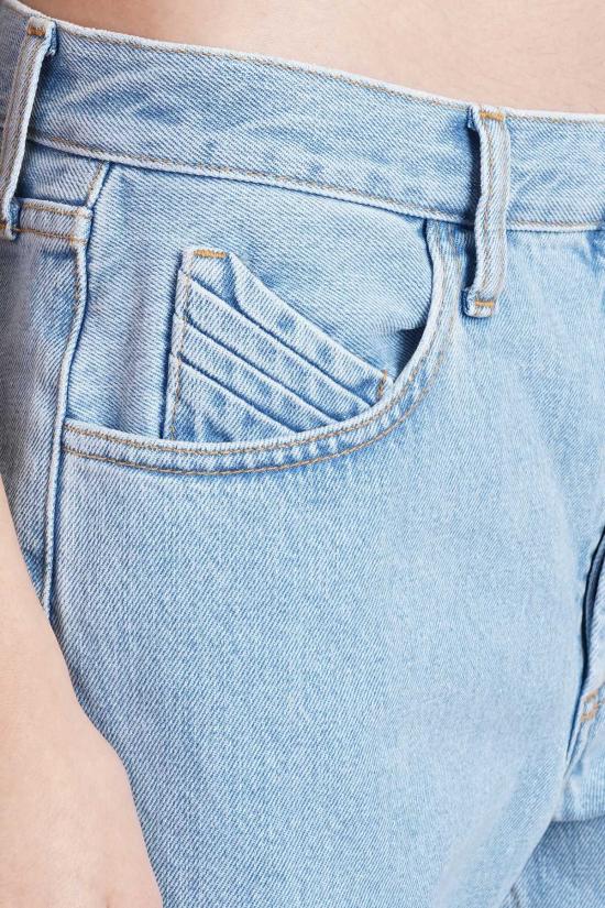  디 아티코 데님 팬츠 아티코 보이프렌드 진 라이트 블루 - THE ATTICO