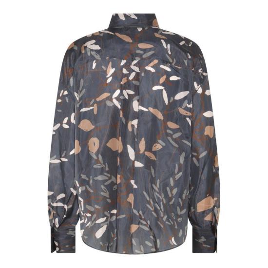  브루넬로 쿠치넬리 블라우스 패턴 프린트 버튼업 셔츠 블루 - BRUNELLO CUCINELLI