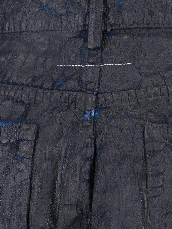  MM6 메종마르지엘라 데님 팬츠 Mm6 메종 마르지엘라 스트레이트 왁스 진 블랙 - MM6 MAISON MARGIELA