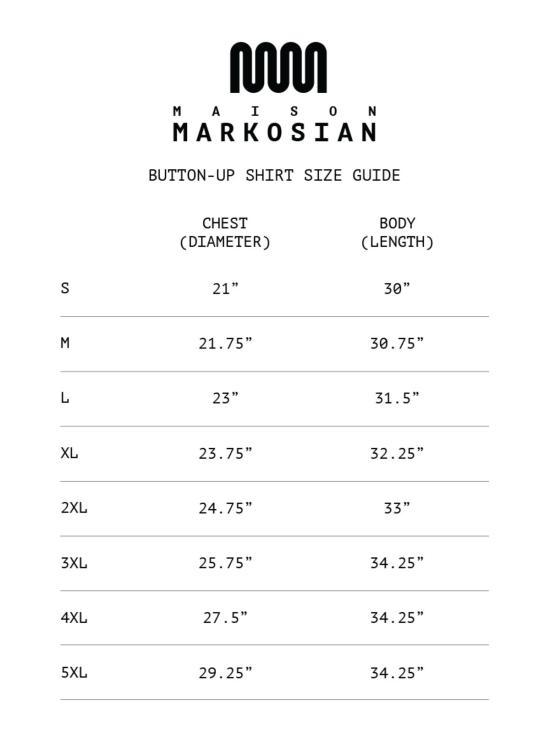  MAISON MARKOSIAN 셔츠 메종 마르코시안 스와치 버튼업 셔츠 - MAISON MARKOSIAN