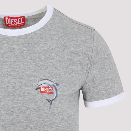 26SS 디젤 반팔 티셔츠 A21917 0QHHA 9CB MELANGE GREY - DIESEL