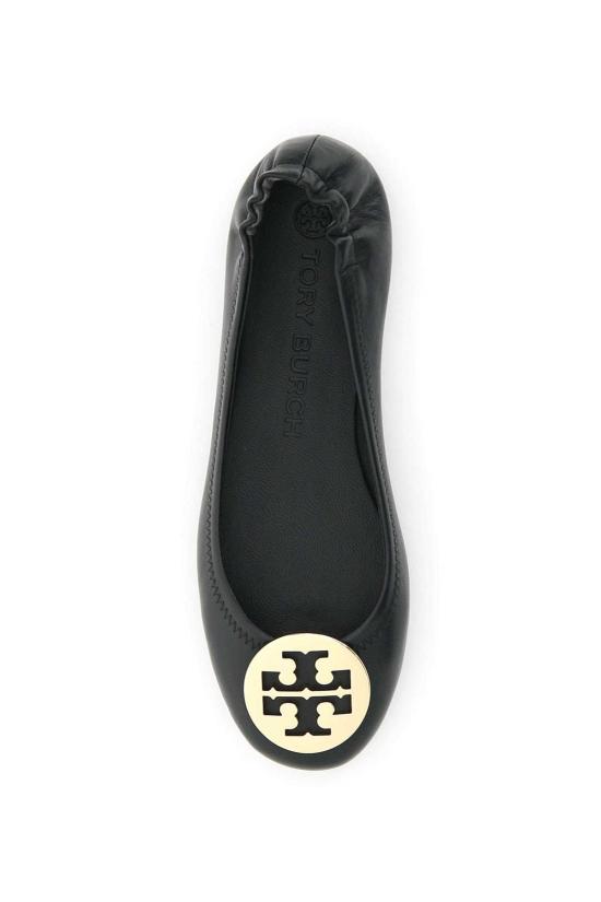  토리버치 플랫 슈즈 미니 트래블 발레 백 (메탈 로고 포함) 플랫 블랙 - TORY BURCH
