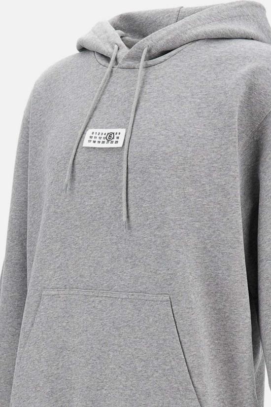  MM6 메종마르지엘라 긴팔 티셔츠 Mm6 메종 마르지엘라 숫자 후드티 그레이 - MM6 MAISON MARGIELA