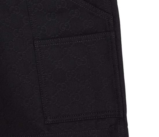  구찌 데님 숏팬츠 GG 자카드 데님 반바지 블랙 - GUCCI