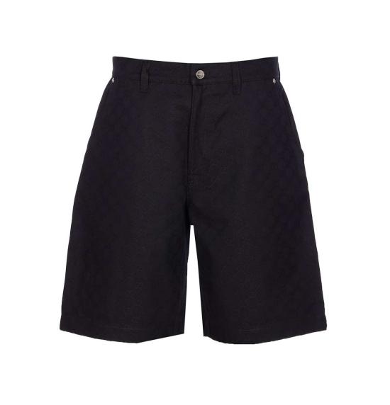  구찌 데님 숏팬츠 GG 자카드 데님 반바지 블랙