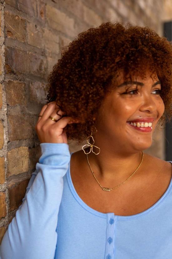  페어 아니타 이어링 연속선 아트 귀걸이 야생화 - FAIR ANITA