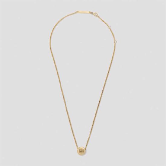  로에베 목걸이/팬던트 페블 펜던트 목걸이 골드 - LOEWE