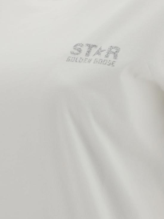  골든구스 반팔 티셔츠 골든 구스 면 티셔츠 화이트 - GOLDEN GOOSE