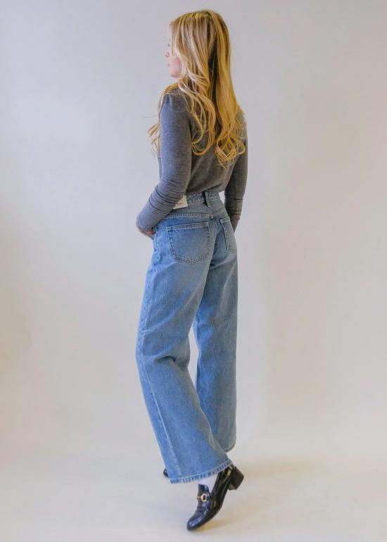  저스트 블랙 데님 데님 팬츠 로우라이즈 슬라우치 진 - JUST BLACK DENIM