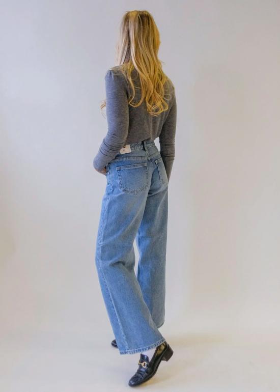  저스트 블랙 데님 데님 팬츠 로우라이즈 슬라우치 진 - JUST BLACK DENIM