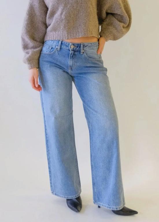  저스트 블랙 데님 데님 팬츠 로우라이즈 슬라우치 진