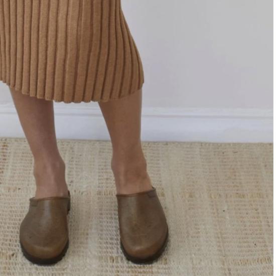  울 하이드 롱 원피스 립 드레스 에크루 - WOL HIDE