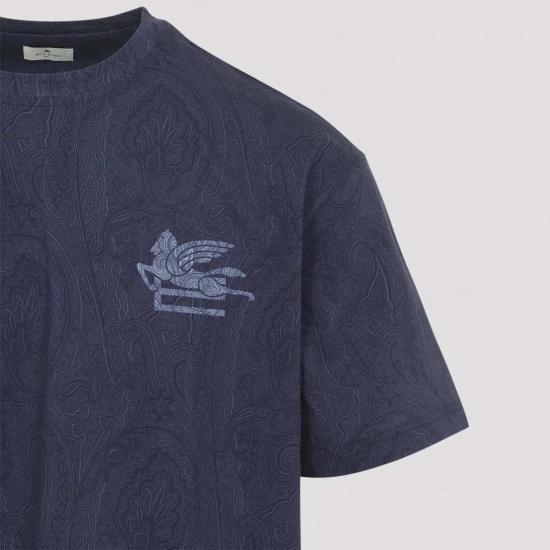  에트로 반팔 티셔츠 티셔츠 소호 티셔츠 블루 - ETRO