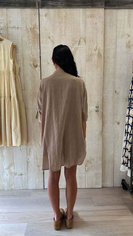  Conrado 숏 원피스 콘라도 레이스 카키 체크 튜닉 셔츠드레스 - OTHER BRANDS