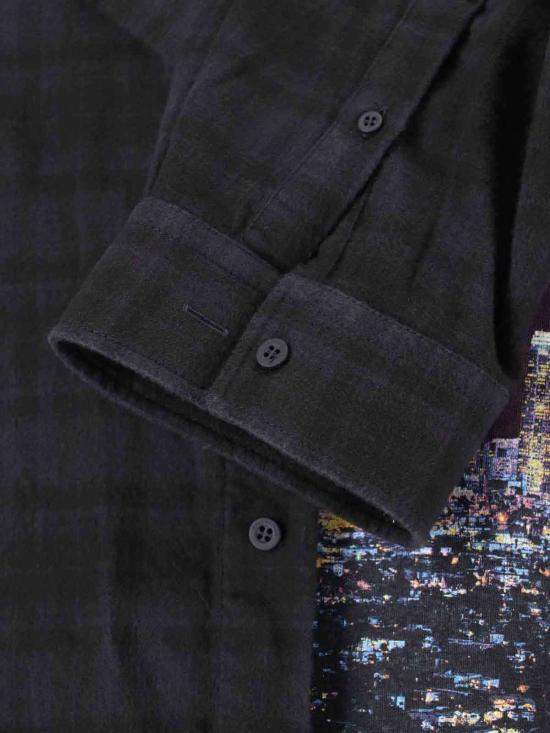  발렌시아가 긴팔 티셔츠 레이어드 셔츠 블랙 - BALENCIAGA