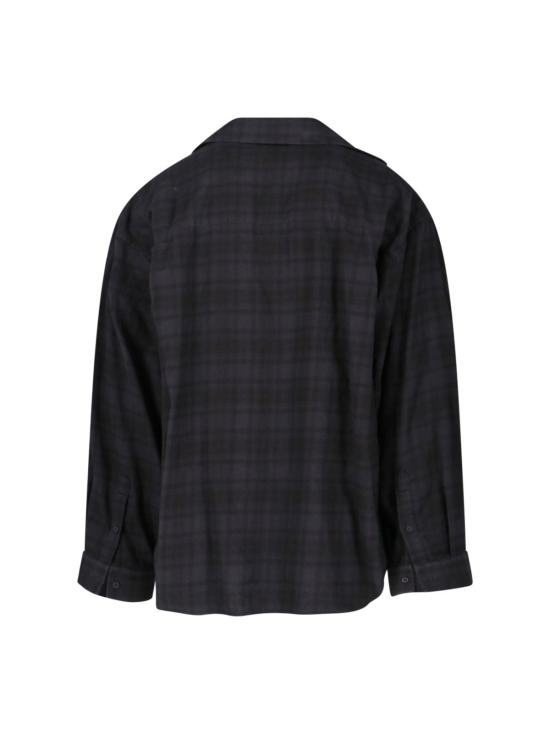  발렌시아가 긴팔 티셔츠 레이어드 셔츠 블랙 - BALENCIAGA