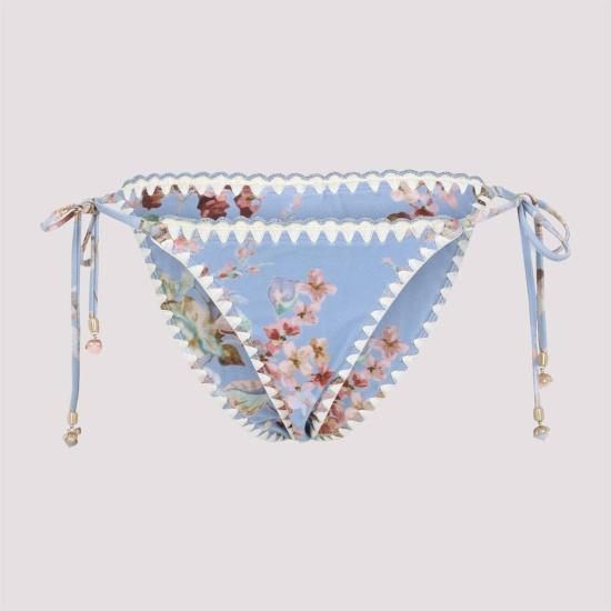  짐머만 비키니 수영복 어웨이큰 크로셰 엣지 타이  샴브레이 플로럴