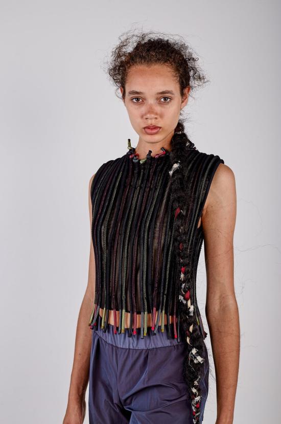  케흘러 오마지오 민소매 티셔츠 칼레 멀티 컬러 코듀로이 탱크탑