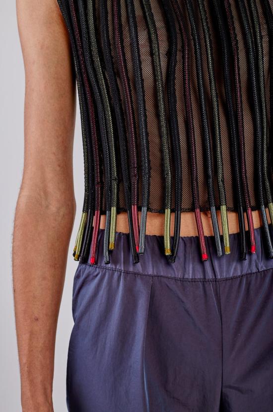  케흘러 오마지오 민소매 티셔츠 칼레 멀티 컬러 코듀로이 탱크탑 - KAHLER OMAGGIO