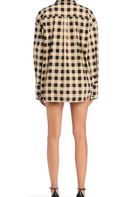  세로야 블라우스 Ser.O.Ya 지지 리넨  깅엄 - SER.O.YA