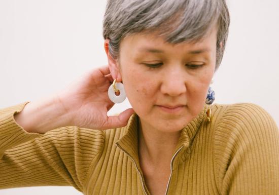  수브니어 이어링 Svnr Pi 미드 제이다이트 후프