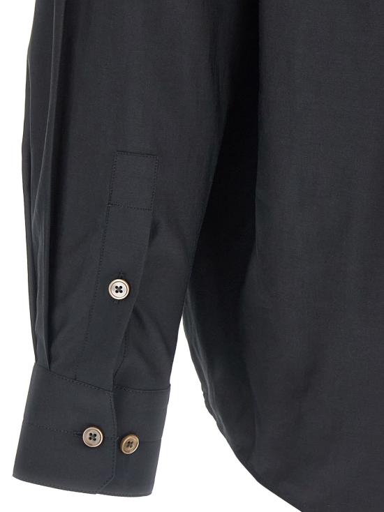  르메르 셔츠 코튼 실크 셔츠 그레이 - LEMAIRE