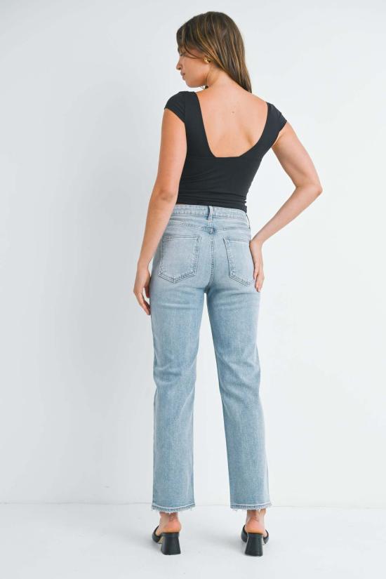  저스트 블랙 데님 데님 팬츠 디스트레스드 대디 진 워싱 블랙/미디엄 데님/라이트 데님 - JUST BLACK DENIM