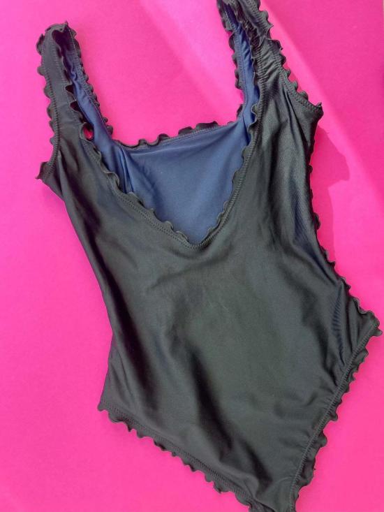  쉐리스 원피스 수영복 셰리스 러플 코르셋 원피스 블랙 - SHERRIS