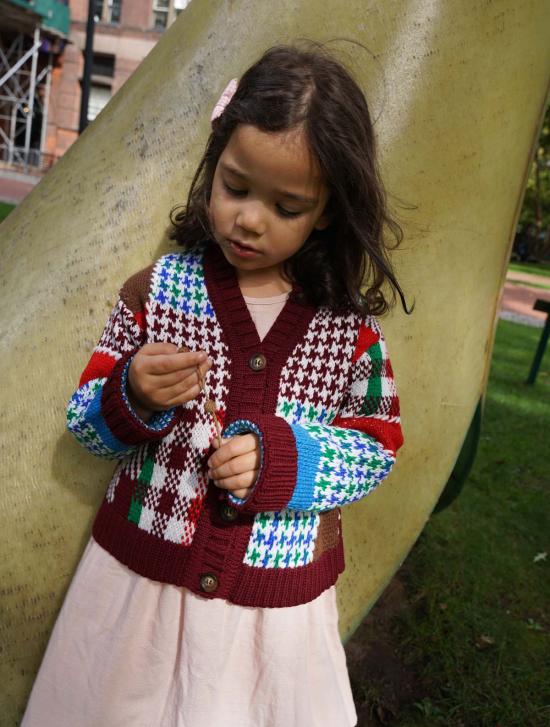  [키즈] gigiknitwear.com 풀오버 Gi Gi 니트웨어 패치워크 가디건 미니 - OTHER BRANDS